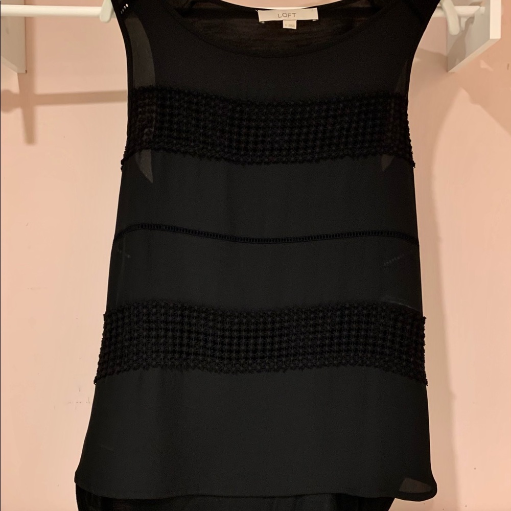 Loft black sleeveless top